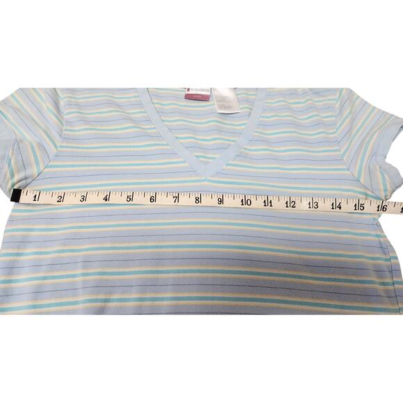 No Boundaries Lgt Blue, White ,Yellow and Teal Short Sleeve T shirt Jr. Size 7-9 - Picture 4 of 8